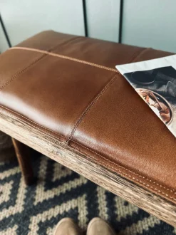 VIAMAJA Hynde i læder 90 cm - Cognac bøffellæder Clearance