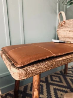 VIAMAJA Hynde i læder 90 cm - Cognac bøffellæder Clearance