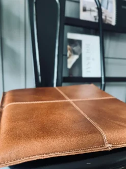 VIAMAJA Hynde i læder - Cognac 38x38cm Outlet