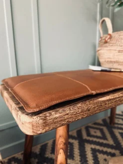 VIAMAJA Hynde i læder 120cm - Cognac bøffellæder Outlet