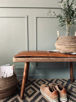 VIAMAJA Hynde i læder 120cm - Cognac bøffellæder Outlet