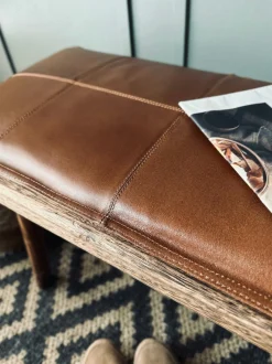 VIAMAJA Hynde i læder 120cm - Cognac bøffellæder Outlet