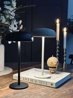 VIAMAJA Isolde LED touch bordlampe. Sort/Beige Hot