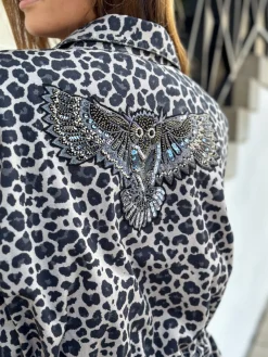 VIAMAJA Jakke Leopard Grey Sale