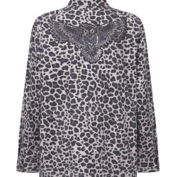 VIAMAJA Jakke Leopard Grey Sale