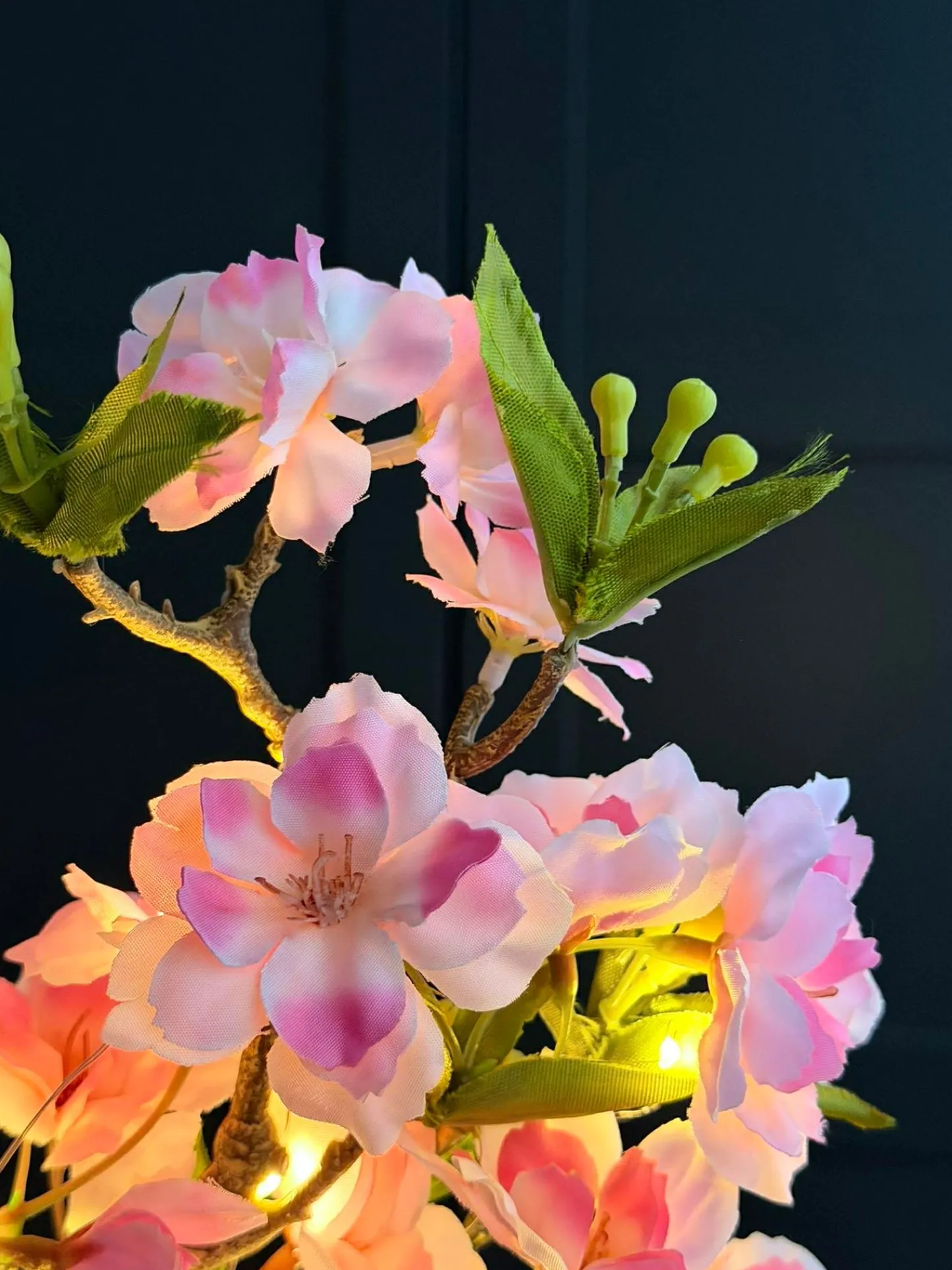 VIAMAJA Japansk Kirsebærgren med lys - Rosa Outlet