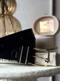 VIAMAJA Jeans bælte - Black / gold Online