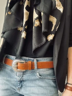 VIAMAJA Jeans bælte - Cognac Clearance