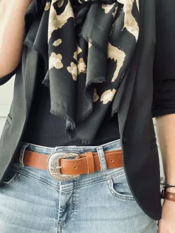 VIAMAJA Jeans bælte - Cognac Clearance