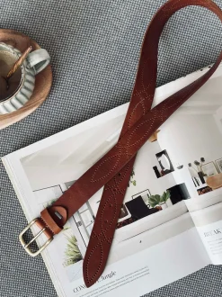 VIAMAJA Jeans bælte - Missouri cognac Outlet