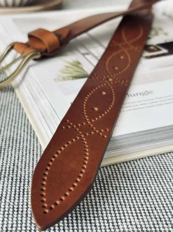 VIAMAJA Jeans bælte - Missouri cognac Outlet