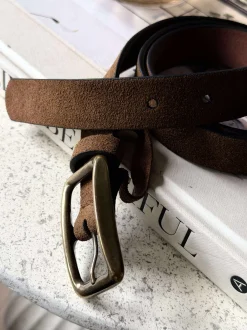 VIAMAJA Jeans bælte - Ruskind