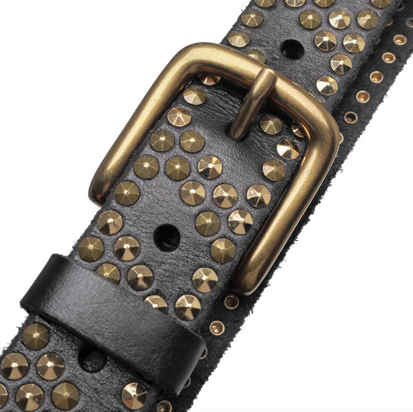 VIAMAJA Jeans bælte med nitter - Black / gold Outlet