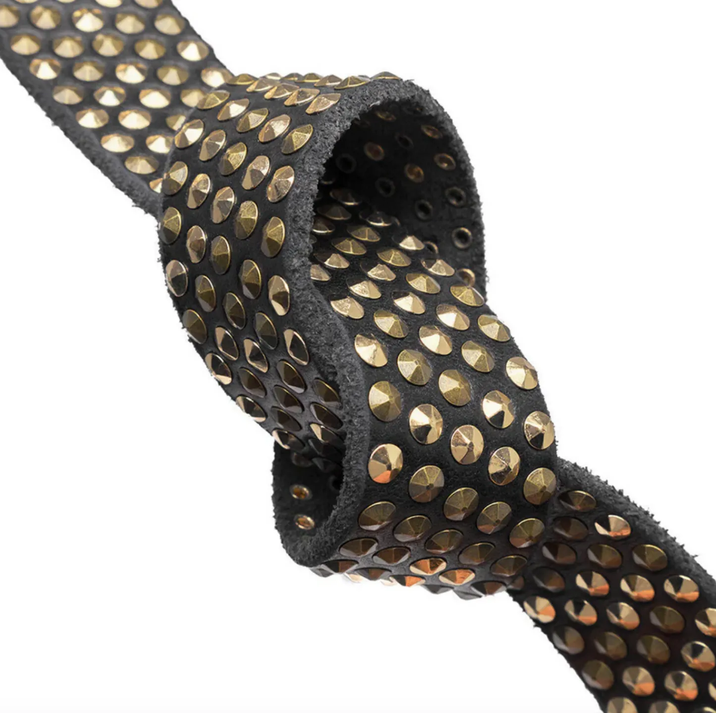 VIAMAJA Jeans bælte med nitter - Black / gold Outlet