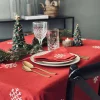VIAMAJA Juledug Rød JUL med broderi - Flere størrelser