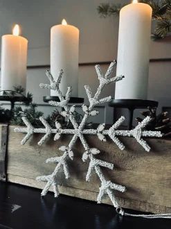 VIAMAJA Juleophæng 21cm Snefnug white mix Clearance