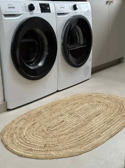 VIAMAJA Jutetæppe i flet - Oval Clearance
