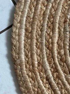 VIAMAJA Jutetæppe i flet - Oval Clearance