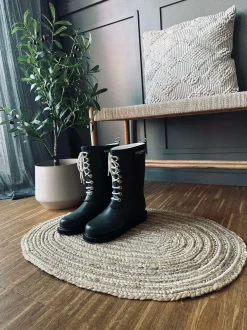 VIAMAJA Jutetæppe i flet - Oval Clearance