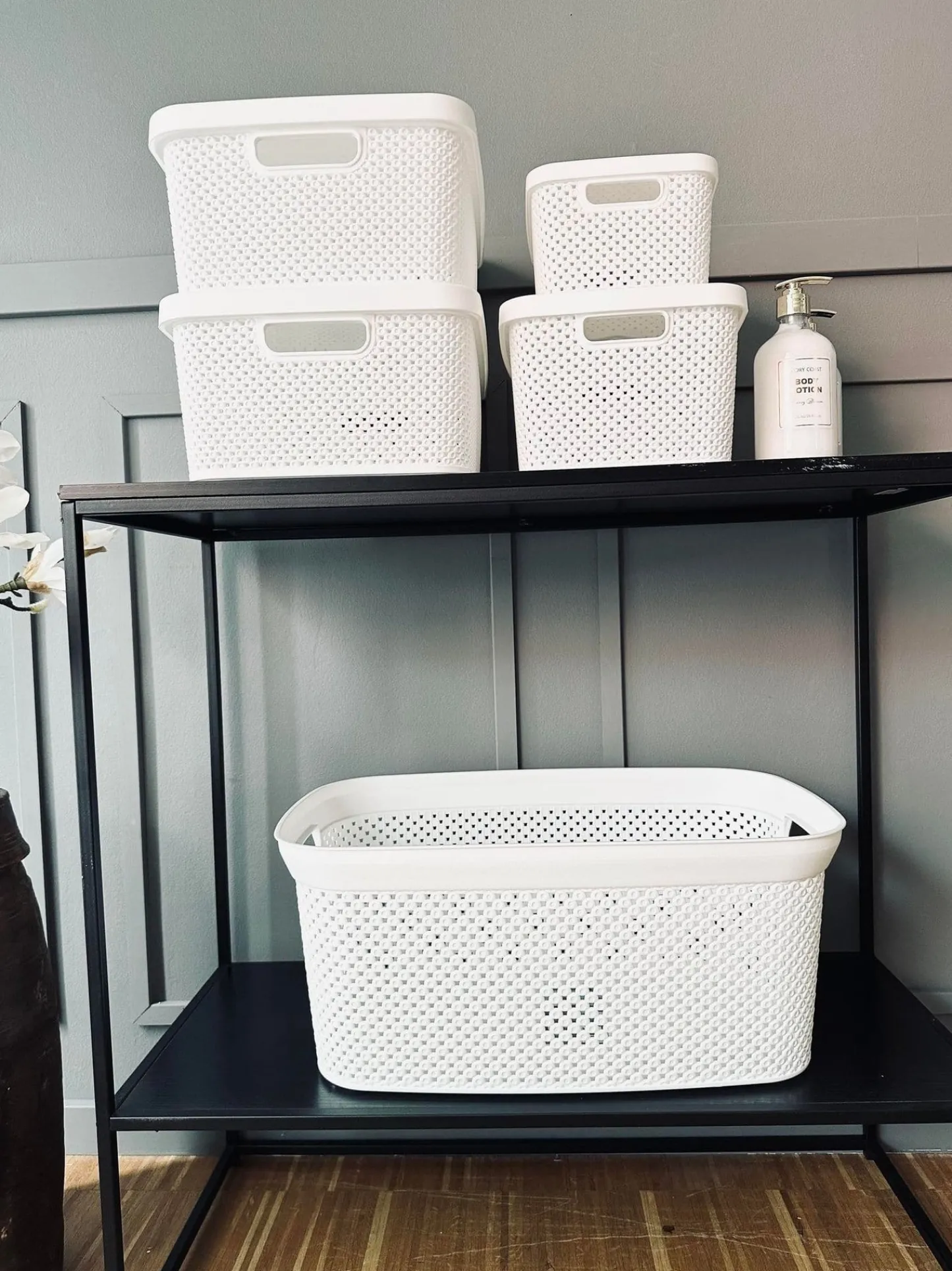 VIAMAJA Kasse med låg - Medium VILA WHITE Clearance