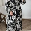 VIAMAJA Kjole flower Boheme - Black Outlet