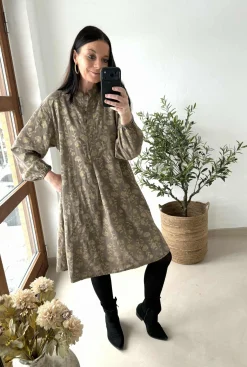 VIAMAJA Kjole med guld print Sale