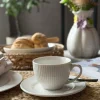 VIAMAJA Kop og underkop - Riflet porcelæn Outlet