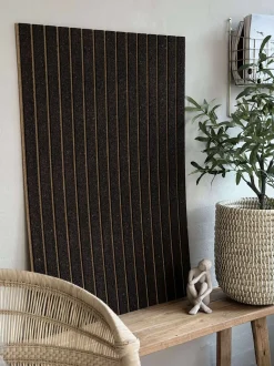 VIAMAJA Korkplade med panel effekt NEW Dark - Støjdæmpende