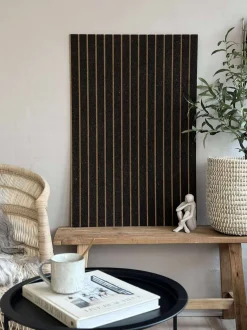 VIAMAJA Korkplade med panel effekt NEW Dark - Støjdæmpende