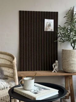 VIAMAJA Korkplade med panel effekt NEW Dark - Støjdæmpende