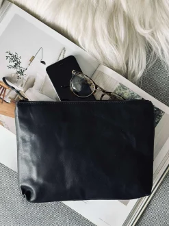 VIAMAJA Kosmetikpung / Clutch - Black leather New
