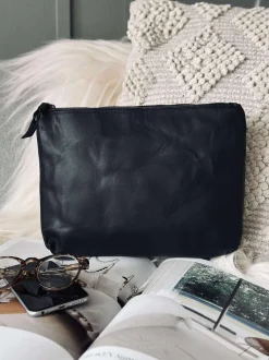VIAMAJA Kosmetikpung / Clutch - Black leather New