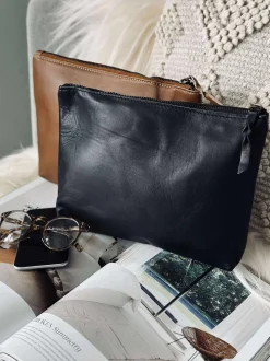 VIAMAJA Kosmetikpung / Clutch - Black leather New