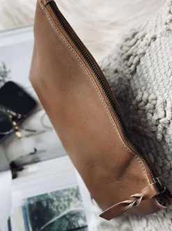 VIAMAJA Kosmetikpung / Clutch - Cognac leather Outlet