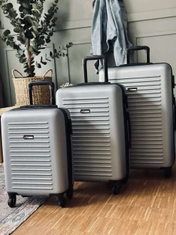 VIAMAJA Kuffert sæt LUX Silver - Sæt af 3 stk. Sale