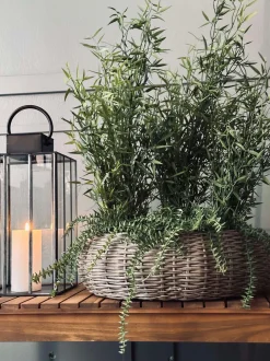VIAMAJA Kurvesæt Rattan - Natur 2 stk. Discount