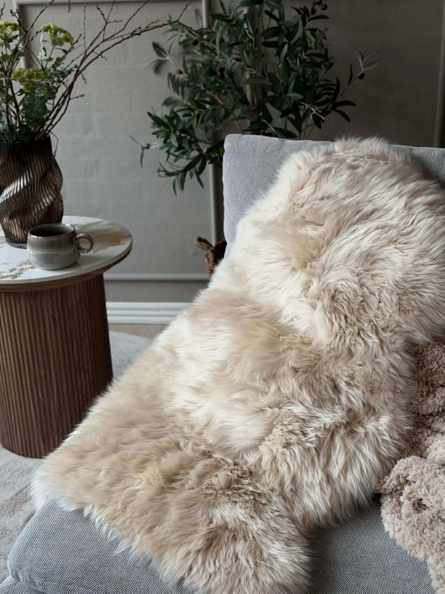 VIAMAJA Lammeskind Linen - 85x55cm Clearance