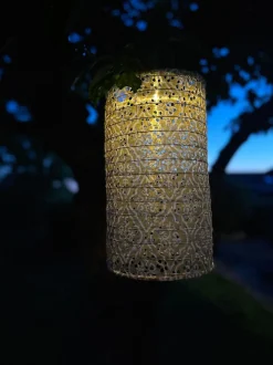 VIAMAJA Lampe cylinder med solceller - SUMMER GOLD Discount