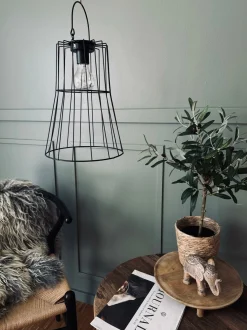 VIAMAJA Lampe med solceller – Black metal Discount