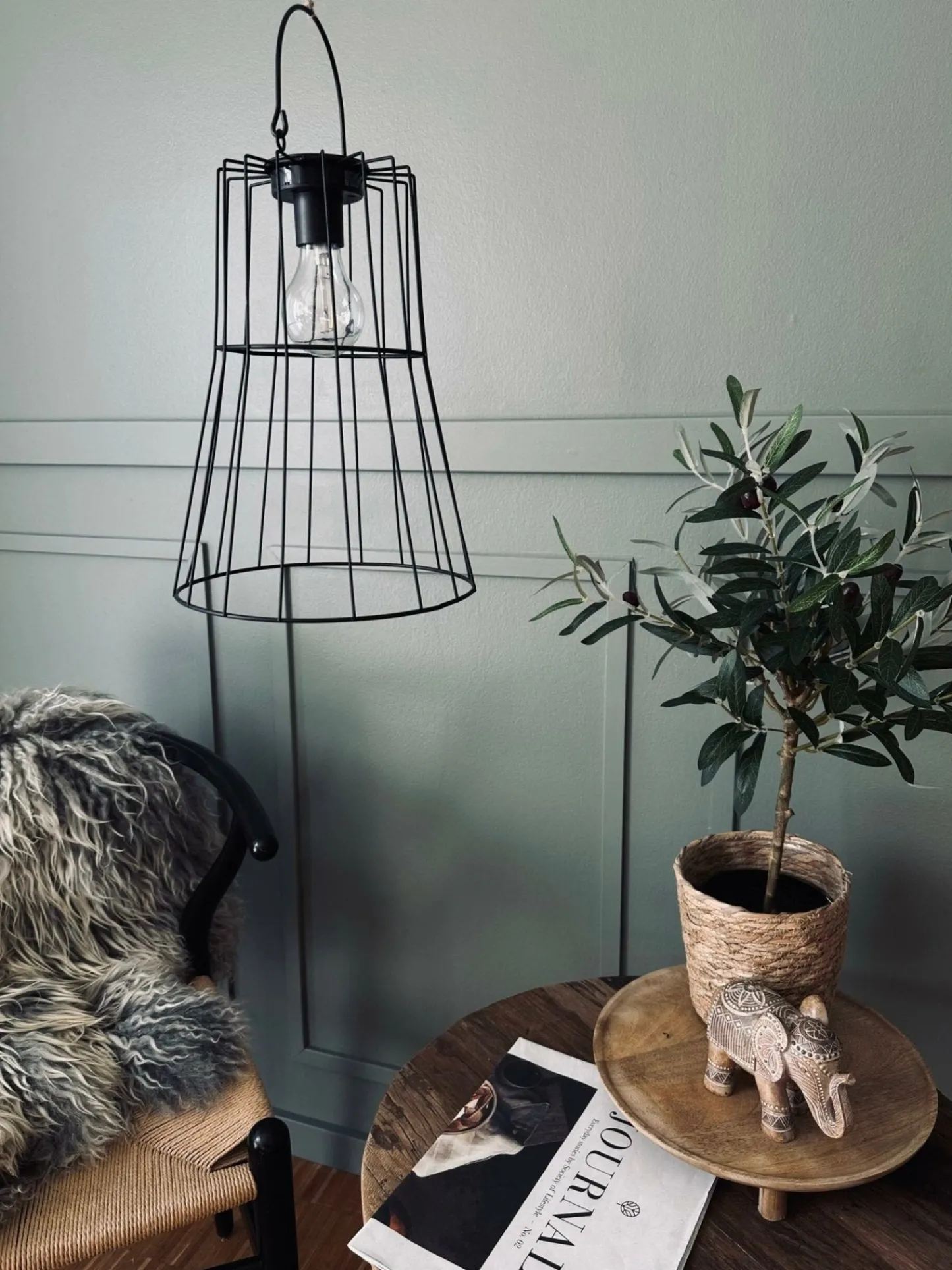 VIAMAJA Lampe med solceller – Black metal Discount