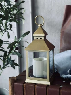 VIAMAJA Lanterne m. Timer - Gold Discount