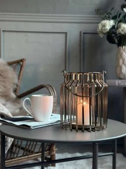 VIAMAJA Lanterne med glas - Gold 21cm Best