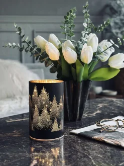 VIAMAJA Lanterne med led lys - Black / gold Hot