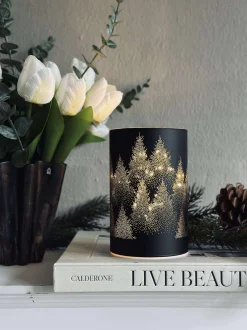 VIAMAJA Lanterne med led lys - Black / gold Hot