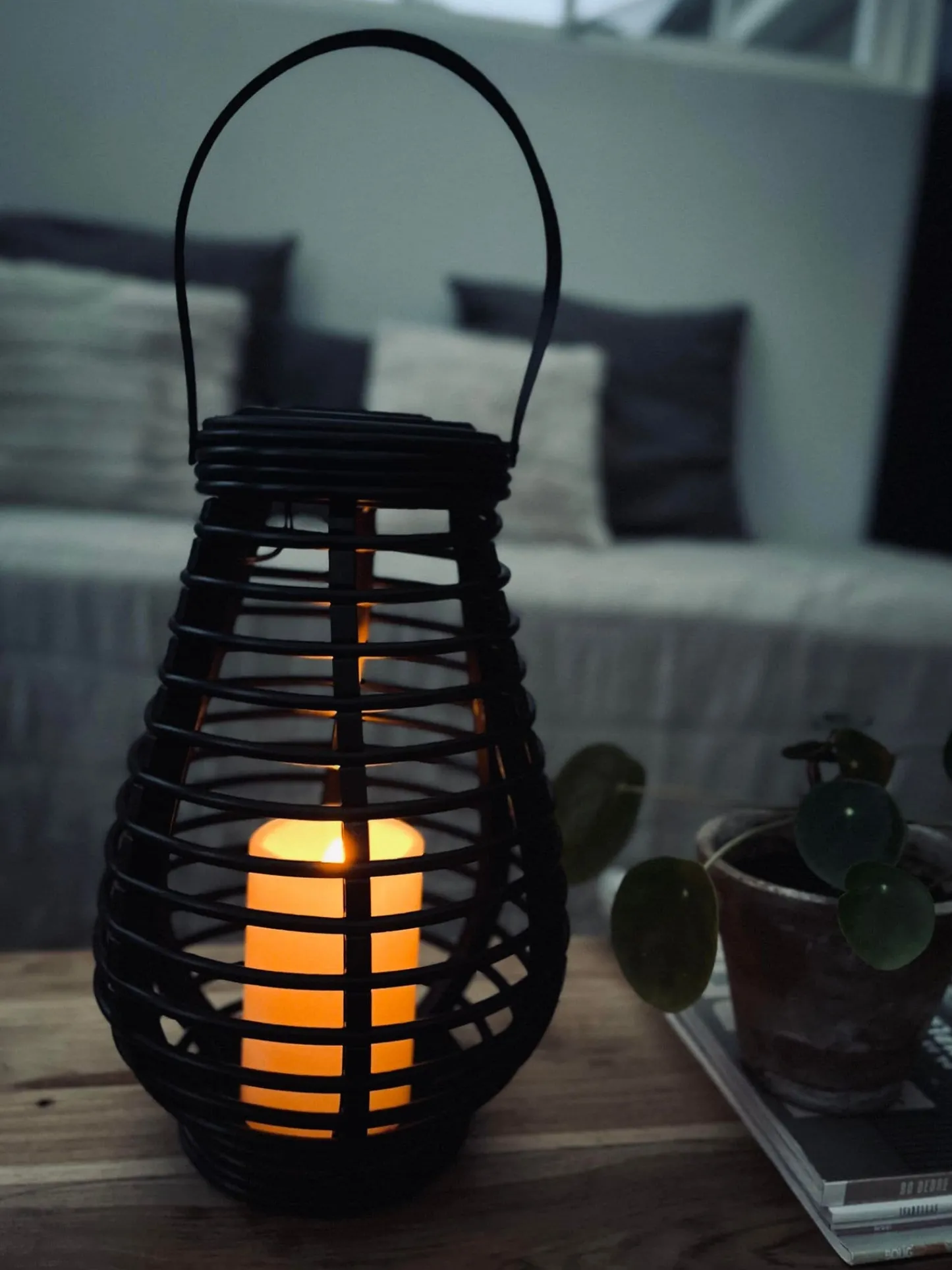 VIAMAJA Lanterne med solceller - BLACK VIXA Discount