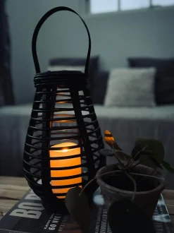 VIAMAJA Lanterne med solceller - BLACK VIXA Discount