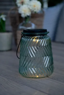 VIAMAJA Lanterne med solceller – Fiona big green Clearance