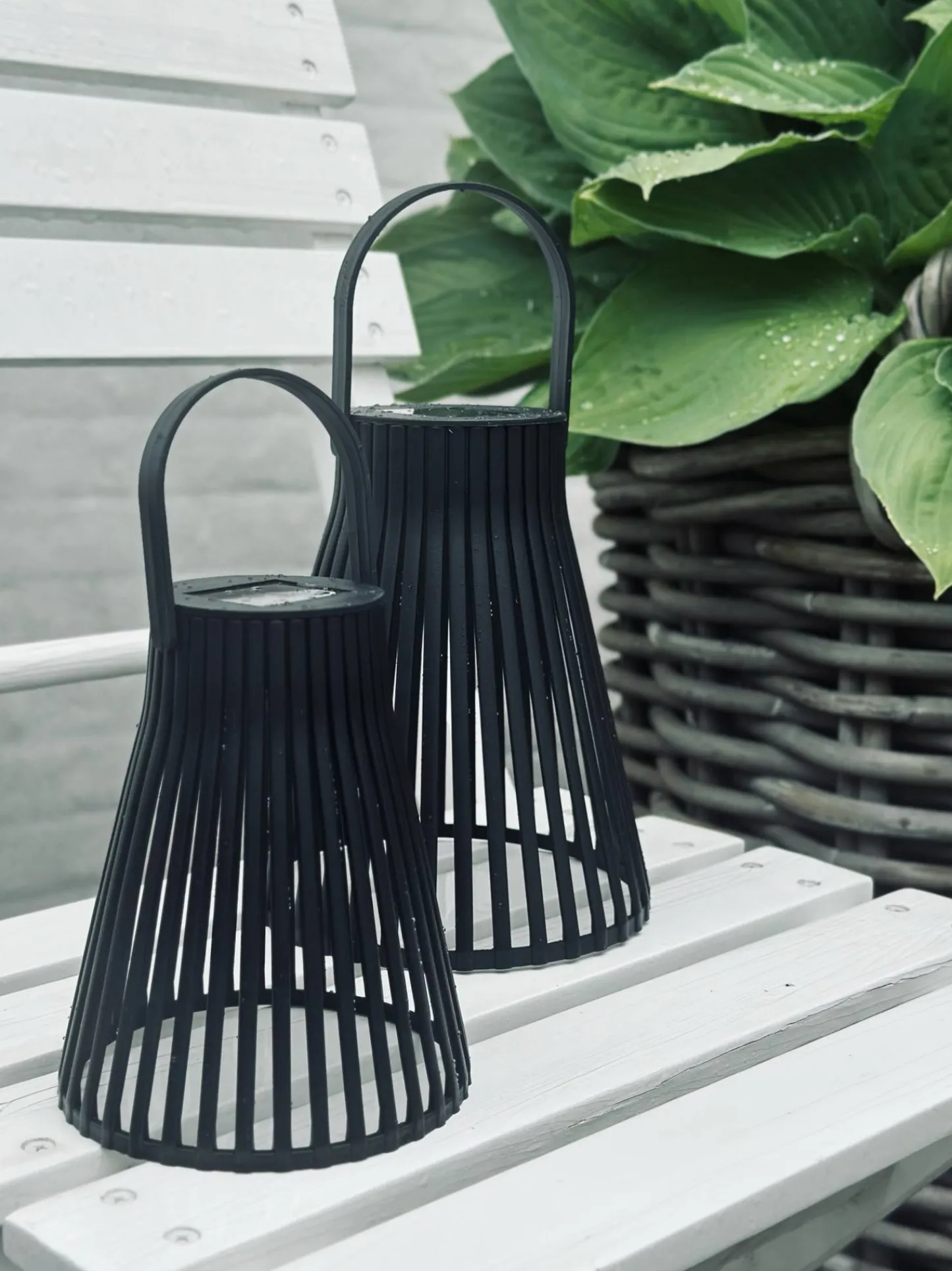 VIAMAJA Lanterne med solceller - GARDEN BLACK 14cm New