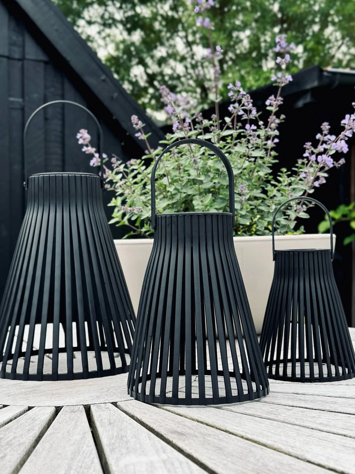 VIAMAJA Lanterne med solceller - GARDEN BLACK 14cm New
