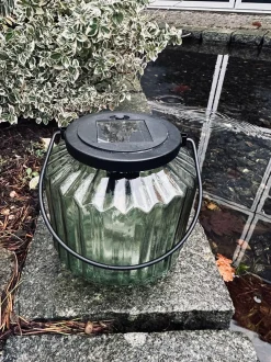 VIAMAJA Lanterne med solceller – Wilma Grøn Outlet